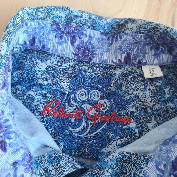 Robert Graham Blue Floral Button Down Shirt - Picture 5 of 8